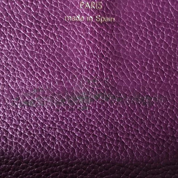 Authentic Louis Vuitton Purple Empriente Wallet with Gold Chain - Picture 14 of 16